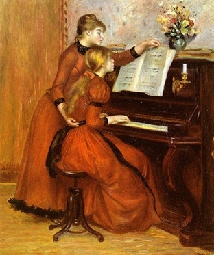 Renoir painting, Two Young Girls at the Piano