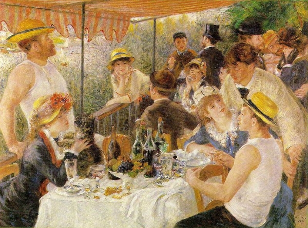 Renoir painting, Le Déjeuner des canotiers; Luncheon of the Boating Party, 1881