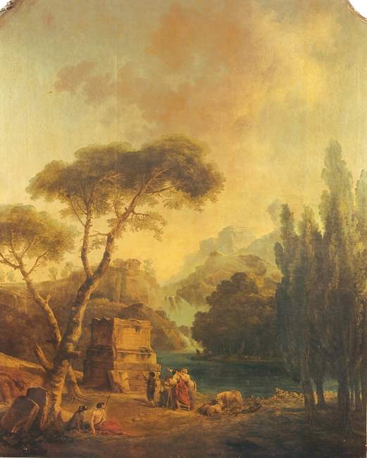 Robert painting, Landscape with Waterfall 