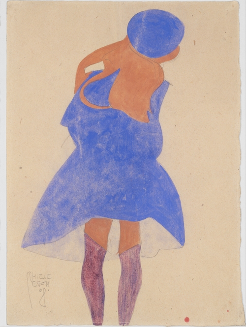 Schiele,  Standing Girl, Back View