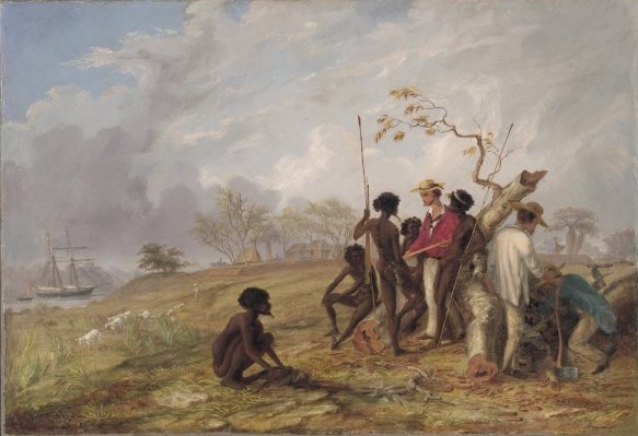 Thomas Baines with Aborigines Near the Victoria River 1857