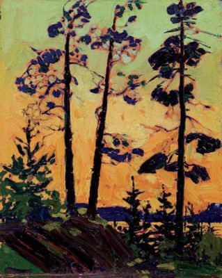 Thomson, Pine Trees at Sunset 