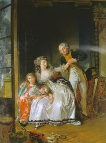 Portrait of Vicomte de Sainte Hermine and Family 1784