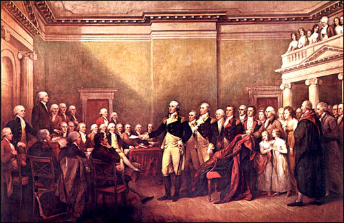 General George Washington Resigning his Commission to Congress 1783