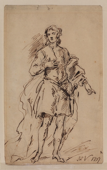 Vanderbank,  Standing male figure 1737