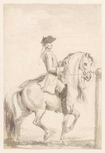 Vanderbank, Equestrian Design: Renversée to the Right 1728