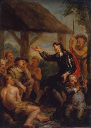 Vanderbank, Don Quixote Addressing the Goatherds 1730