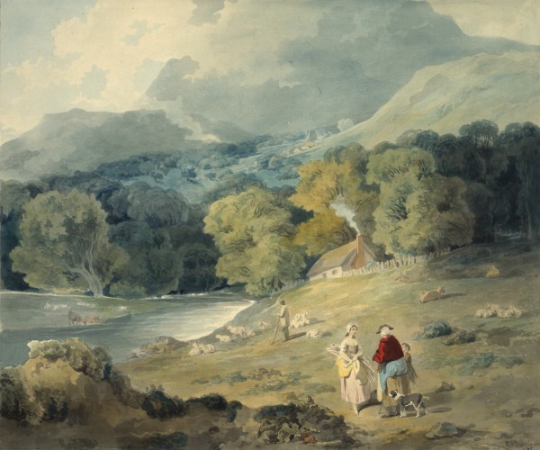 Wheatley, Woodgatherers and a Shepherd by a River