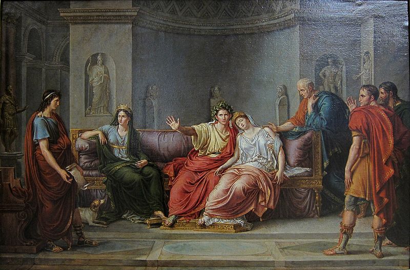 Virgile reading l'Eneide in front of Auguste and Livie, by Wicar