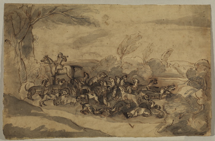 Wootton, Huntsman and Pack in a Landscape