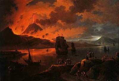 Wutky, The Eruption of Mt. Vesuvius Seen Across the Bay of Naples
