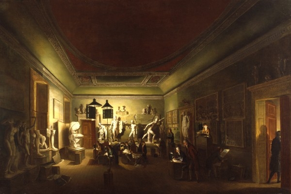 Zoffany,  The Antique School of Royal Academy at New Somerset House 1780-83 
