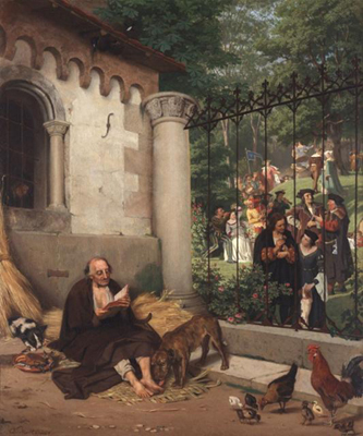 2. Rich Man and Poor Lazarus. 1865. Oil on Canvas. Crocker Art Museum. 