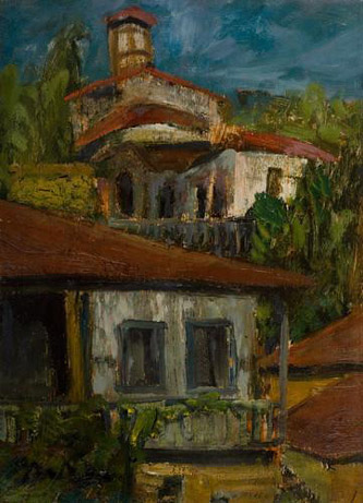 2. The motive of the house. 1930. Oil painting. 