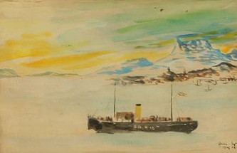 4. Greenlandic scenes. 1949. Watercolor 