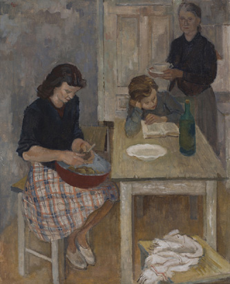 2. Three People at the Table. Oil on Canvas. 