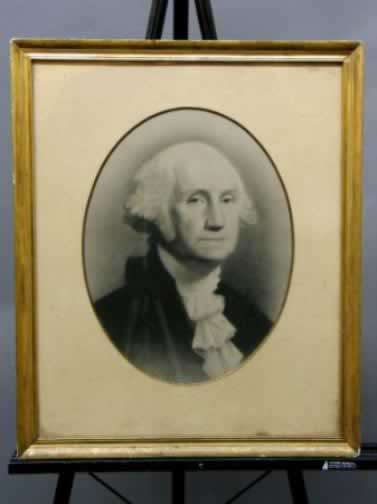  George Washington, charcoal portrait, artist unknown