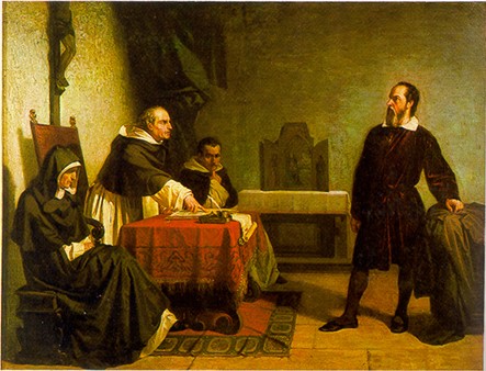 Galileo Facing the Roman Inquisition by Cristiano Banti 1857